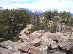 Again from the summit, looking northwest(?) back towards ??? peaks in Rocky Mountain National Park.