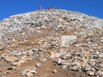 The trail continues up through the rocks.  No - that's not the summit.