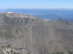 I think that's Mount Helen (elevation 13,164 feet) and the Williams Fork Mountains in the distance beyond the towns of Dillon and Silverthorne.